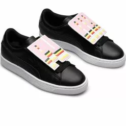 Puma WOMEN'S BASKET BADGE PUMA BLACK-FAIR AQUA -Women's Footwear Sales Shop 2e68b45c5564b9cce9598cd392a9b2b9 grande