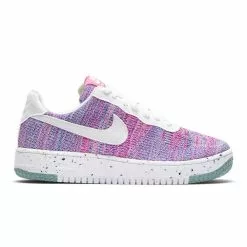 Nike WOMEN'S AIR FORCE 1 CRATER FLYKNIT Fuchsia Glow/White/Pink Blast/Green Glow [500]