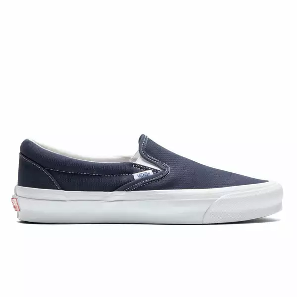 Vault By Vans OG CLASSIC SLIP-ON LX (SS20) NAVY 3 Vault By Vans OG CLASSIC SLIP-ON LX (SS20) NAVY