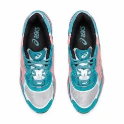 ASICS X AWAKE NY GEL-NYC PURE SILVER/GREEN-BLUE SLATE -Women's Footwear Sales Shop AsicsXAWAKENYGEL NYCPURESILVERGREEN BLUESLATE81201A850 022 4 grande