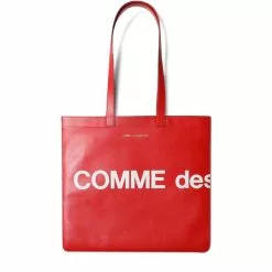 Comme Des Garçons Wallet HUGE LOGO RED