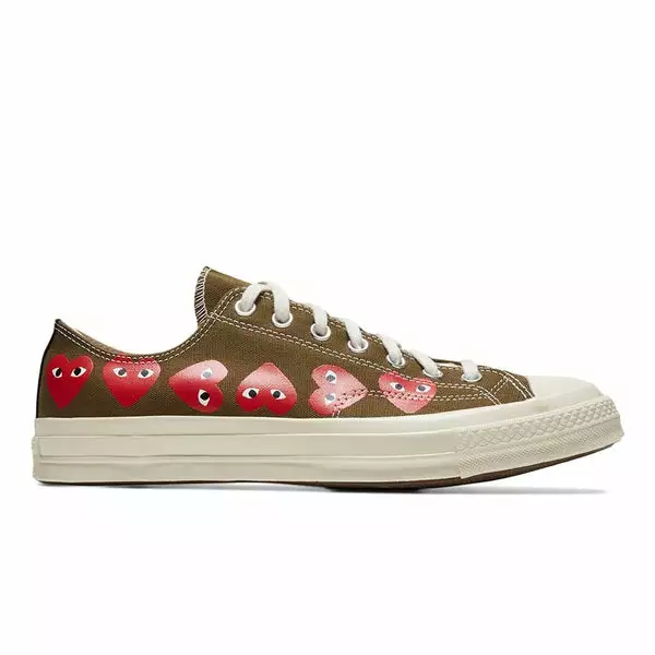 Converse X CDG Play CHUCK TAYLOR LOW KHAKI 3 Converse X CDG Play CHUCK TAYLOR LOW KHAKI