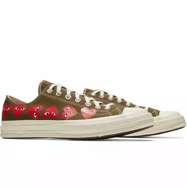 Converse X CDG Play CHUCK TAYLOR LOW KHAKI 4 Converse X CDG Play CHUCK TAYLOR LOW KHAKI - Image 2