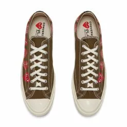 Converse X CDG Play CHUCK TAYLOR LOW KHAKI 10 Converse X CDG Play CHUCK TAYLOR LOW KHAKI -Women's Footwear Sales Shop ConversexCDGPlayCHUCKTAYLORLOWP1K117 162976C 4 grande