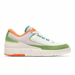 AIR JORDAN 2 RETRO LOW TITAN SAIL/SAFETY ORANGE-CHLOROPHYLL [183]