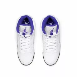 AIR JORDAN 5 RETRO WHITE/DARK CONCORD-BLACK [141] -Women's Footwear Sales Shop JordanBrandAIRJORDAN5RETROWHITEDARKCONCORD BLACK5.5Y440888 141 4 grande