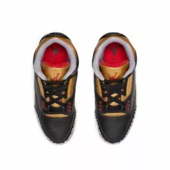WOMEN'S AIR JORDAN 3 RETRO BLACK/FIRE RED-METALLIC GOLD-CEMENT GREY [067] -Women's Footwear Sales Shop JordanBrandWAIRJORDAN3RETROBLKFRRD MTLLCGLD CMNTGR5CK9246 067 4 grande
