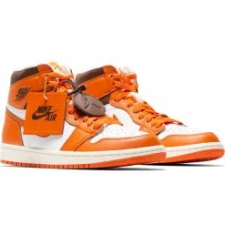 WOMEN'S AIR JORDAN 1 RETRO HI OG WHITE/STARFISH-CACAO-SAIL [101] -Women's Footwear Sales Shop JordanBrandWMNSAIRJORDAN1RETROHIOGWHITESTARFISH CACAO SAIL8DO9369 101 2 grande