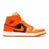 WOMEN'S AIR JORDAN 1 MID SE CRIMSON BLISS/RUSH ORANGE-BLACK-SAIL [600] -Women's Footwear Sales Shop JordanWAIRJORDAN1MIDSECRIMSONBLISSRUSHORANGE BLACK SAIL6DM3381 600 1 grande