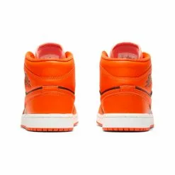 WOMEN'S AIR JORDAN 1 MID SE CRIMSON BLISS/RUSH ORANGE-BLACK-SAIL [600] -Women's Footwear Sales Shop JordanWAIRJORDAN1MIDSECRIMSONBLISSRUSHORANGE BLACK SAIL6DM3381 600 3 grande