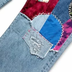 Kapital 14OZ DENIM 5P MONKEY CISCO (66 Psyche Kneed Remake) PRO -Women's Footwear Sales Shop Kapital14OZDENIM5PMONKEYCISCO 66PSYCHEKNEEDREMAKE BURGUNDY34K2109LP009 4 grande