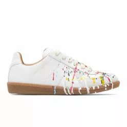 Maison Margiela WOMENS PAINT REPLICA SNEAKERS WHITE/POLLOCK MULTI
