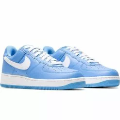 NIKE AIR FORCE 1 LOW RETRO UNI BLUE/WHITE-METALLIC GOLD [400] -Women's Footwear Sales Shop NikeNIKEAIRFORCE1LOWRETROUNIBLUEWHITE METALLICGOLD8DM0576 400 2 grande