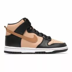 WOMEN'S NIKE DUNK HIGH 70 BLACK/FLAX-VACHETTA TAN-WHITE [001]