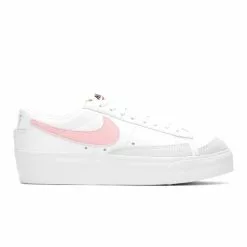 Nike WOMEN'S BLAZER LOW PLATFORM WHT/PNK GLZR WHT-BLCK [103]