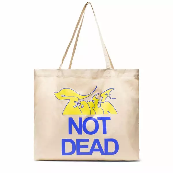 PRMTVO EARTH NOT DEAD CANVAS TOTE BAG NATURAL 3 PRMTVO EARTH NOT DEAD CANVAS TOTE BAG NATURAL