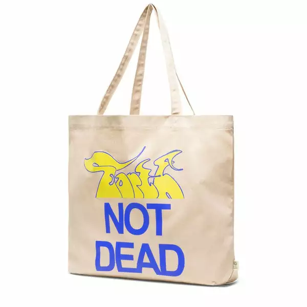 PRMTVO EARTH NOT DEAD CANVAS TOTE BAG NATURAL 4 PRMTVO EARTH NOT DEAD CANVAS TOTE BAG NATURAL - Image 2