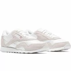 Reebok WOMEN'S CL NYLON WHITE/WHITE/LGTGRE -Women's Footwear Sales Shop ReebokWCLNYLONWHITEWHITELGTGRE6FV4507 2 grande