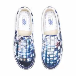 Vault By Vans X CONOR TINGLEY CLASSIC SLIP-ON LX TRUE WHITE/BLUE -Women's Footwear Sales Shop VansXCONORTINGLEYCLASSICSLIP ONLXTRUEWHITEBLUE8VN0A45JK61P 4 grande