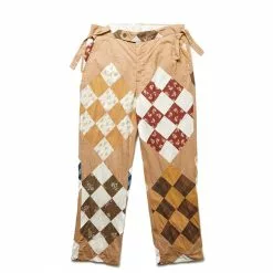BODE PONY CALICO QUILT TROUSERS BROWN MULTI