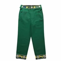 BODE ZINNIA RIBBON TROUSERS GREEN MULTI