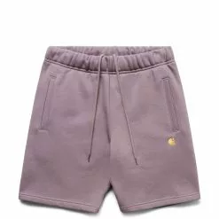 Carhartt WIP CHASE SWEAT SHORT MISTY THISTLE/GOLD