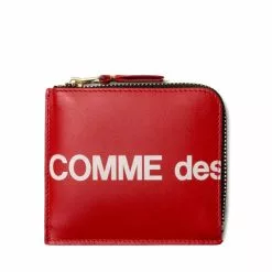 Comme Des Garçons Wallet HUGE LOGO RED
