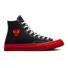 Converse X CDG PLAY CHUCK TAYLOR HI BLACK/RED -Women's Footwear Sales Shop conversePLAYCONVERSECHUCKTAYLORHIBLACKRED8.5A01793C 1 grande