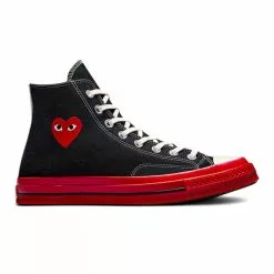 Converse X CDG PLAY CHUCK TAYLOR HI BLACK/RED