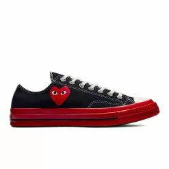 Converse X CDG PLAY CHUCK TAYLOR LOW BLACK/RED