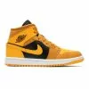 WOMEN'S AIR JORDAN 1 MID CHUTNEY/TAXI-BLACK-WHITE [700] -Women's Footwear Sales Shop jordanbrandWAIRJORDAN1MIDCHUTNEYTAXI BLACK WHITE6BQ6472 700 1 grande