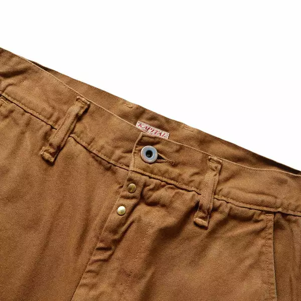 Kapital LIGHT CANVAS RINGOMAN CARGO PANTS GOLD 6 Kapital LIGHT CANVAS RINGOMAN CARGO PANTS GOLD - Image 4