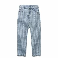 Pleasures DALLAS DENIM PANT PLAID GREEN